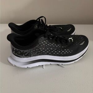Hoka One One Kawana Black White mens Pre Owned Sneakers Size 9.5B
